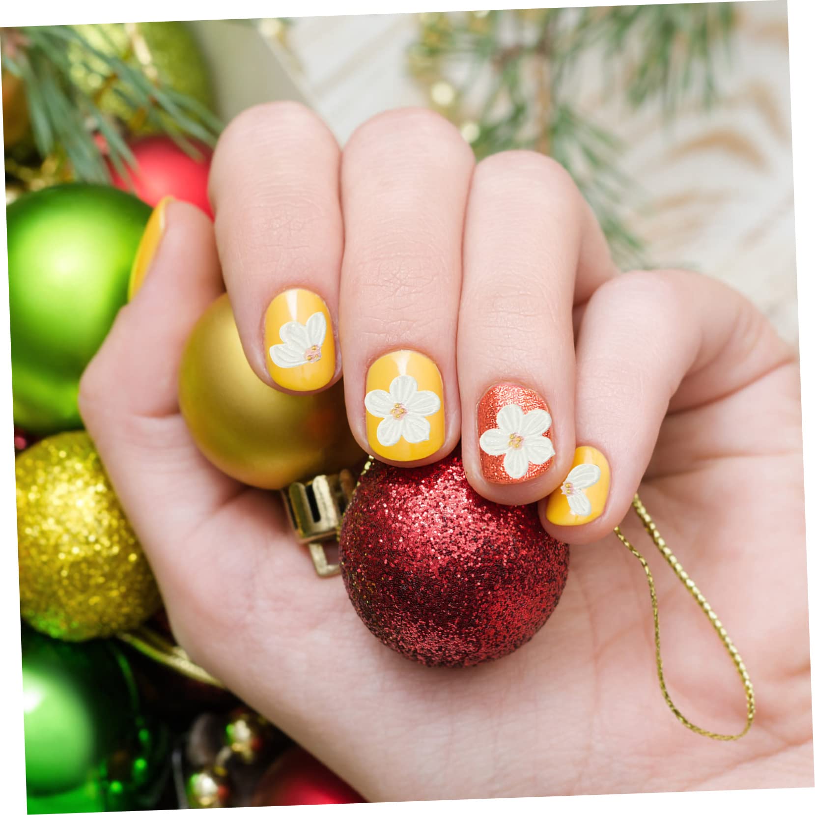 VALICLUD 5 Set Ornamento Per Unghie Gel Nail Stickers Gel Nails Stickers Decalcomanie Per Le Nail Art Uv Adesivi Per Unghie Per Le Nail Art Decalcomanie Per Unghie Resina 3 Fogli*5