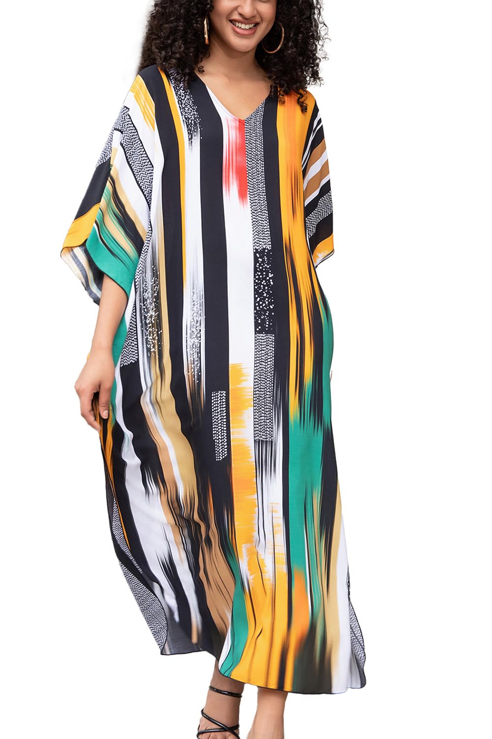 Robe Plus Size Loungewear Coupe Ample Bohème Chic - 8