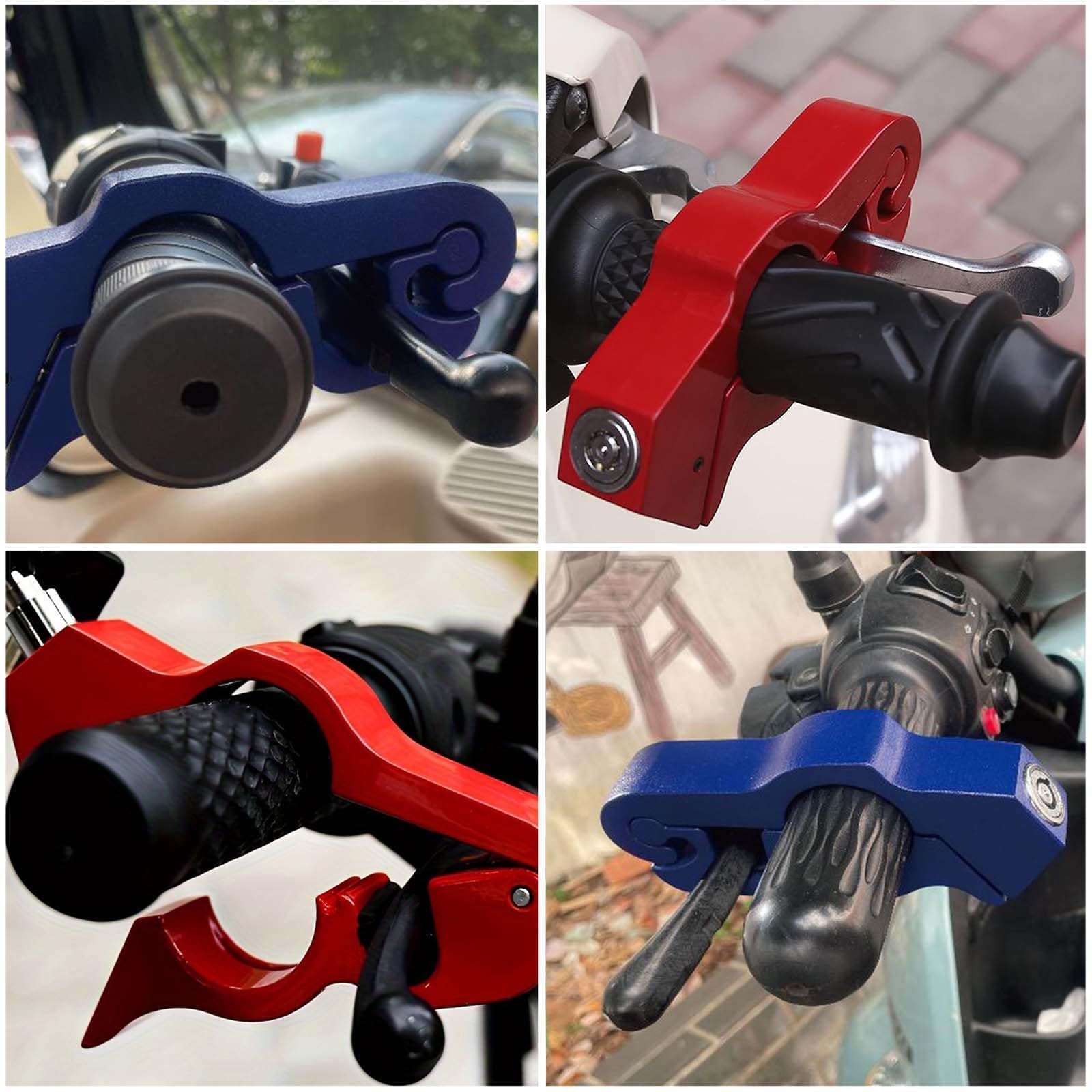 2 pièces Antivol de poignée,Antivol de sécurité pour Guidon,Antivol de Frein,Antivol de Frein de Moto,Antivol de Moto Universel,Antivol de Guidon de Moto,Convient aux Scooters, vélos, Motos