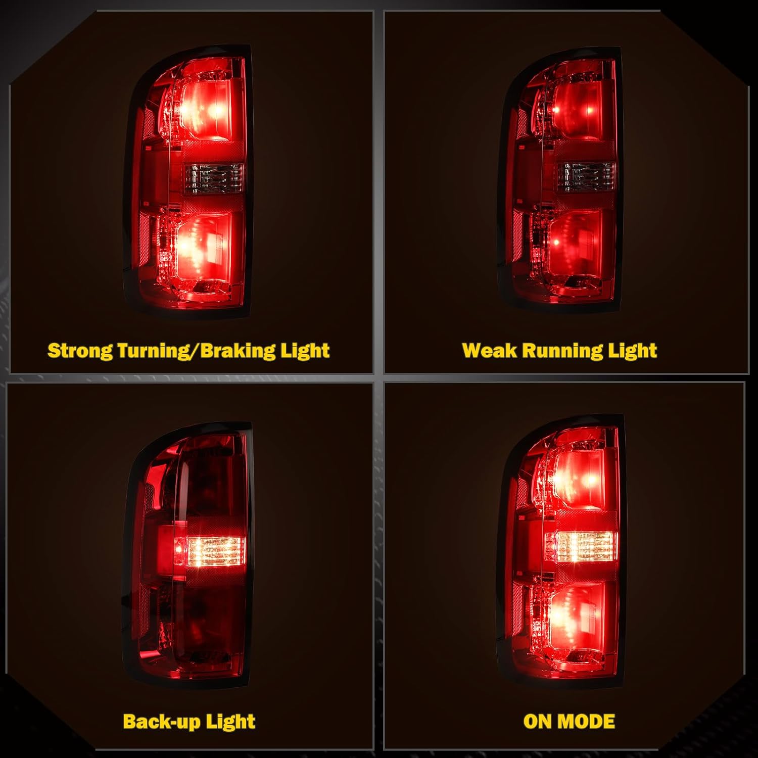 AUTOWIKI Tail Light Assembly for 2015-2022 Chevy Colorado, Red Clear Lens Taillights Brake Lamp OEM Style Replacement for 15-22 Colorado Driver Left Side 1pcs