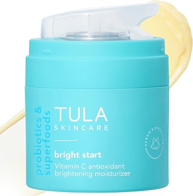 TULA Bright Start Vitamin C Antioxidant Brightening Moisturizer, 1.7 oz | Prebiotic extracts, vitamin C & tranexamic acid hydrate, brighten dull skin & defend against blue light for a radiant glow.