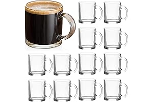 QAPPDA Clear Glass Coffee Mugs 12oz: Sip Coffee and Tea in Clarity