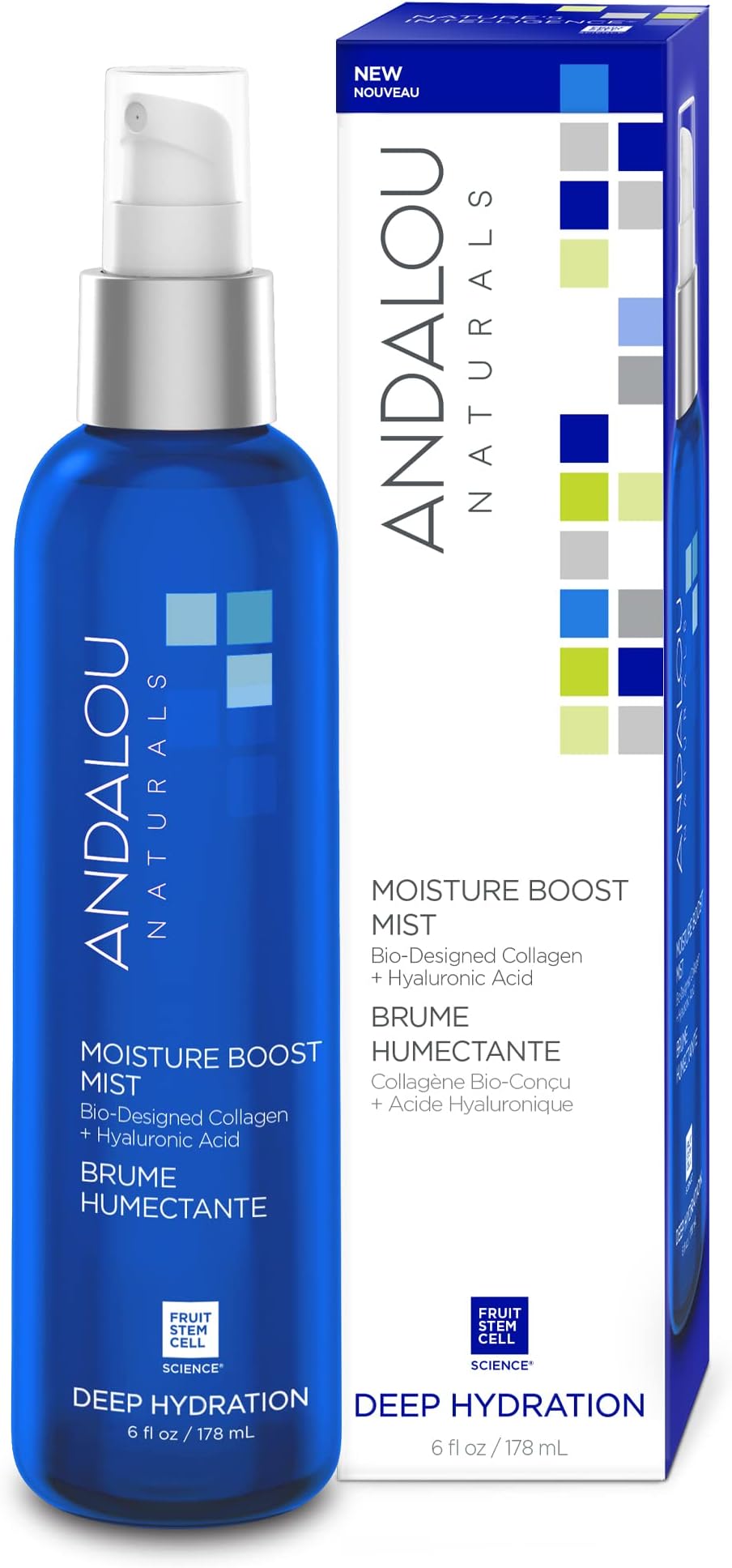 Face Mist, Moisture Boost Facial Spray with Hyaluronic Acid & Collagen, Hydrating & Moisturizing Skin Care for Dry and Dehydrated Skin, 6 fl oz
