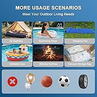 Vista 6 de Bomba de aire eléctrica al aire libre Luz de camping SOS Light Batería de litio de gran capacidad para balsa de aire cojín de aire Anillo