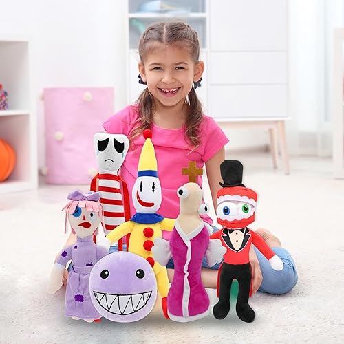 Miniatura 7 de SAJISP The Amazing - Peluche de circo digital, regalo de juguete de peluche de Ragatha de 9.8 pulgadas, linda muñeca de peluche para niños y