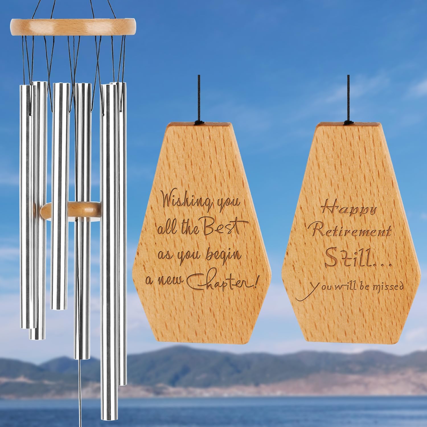 Wind Chimes Thank You Gifts for Teacher Doctor Coworkers, Appreciation Gift for Men Women Thankful, Employees Appreciation Coworkers, Teacher Thank You Doctor Nurse, Friend Good Bye Gift for Coworker