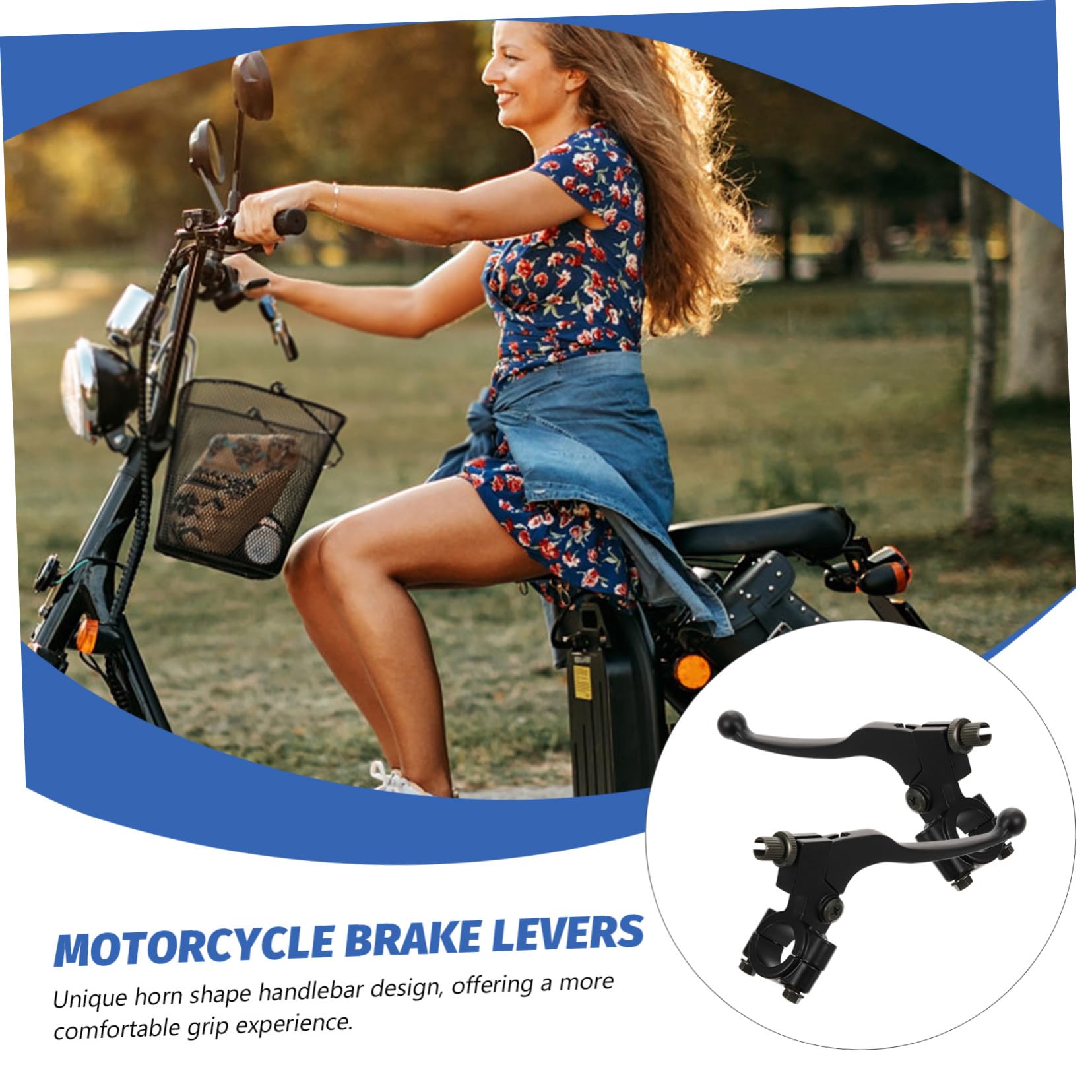 Zerodeko 4 Paare Bremshebel mit Spiegelhalterung Ergonomisch Geformt Installieren Robustes für Motorräder und Geländefahrzeuge