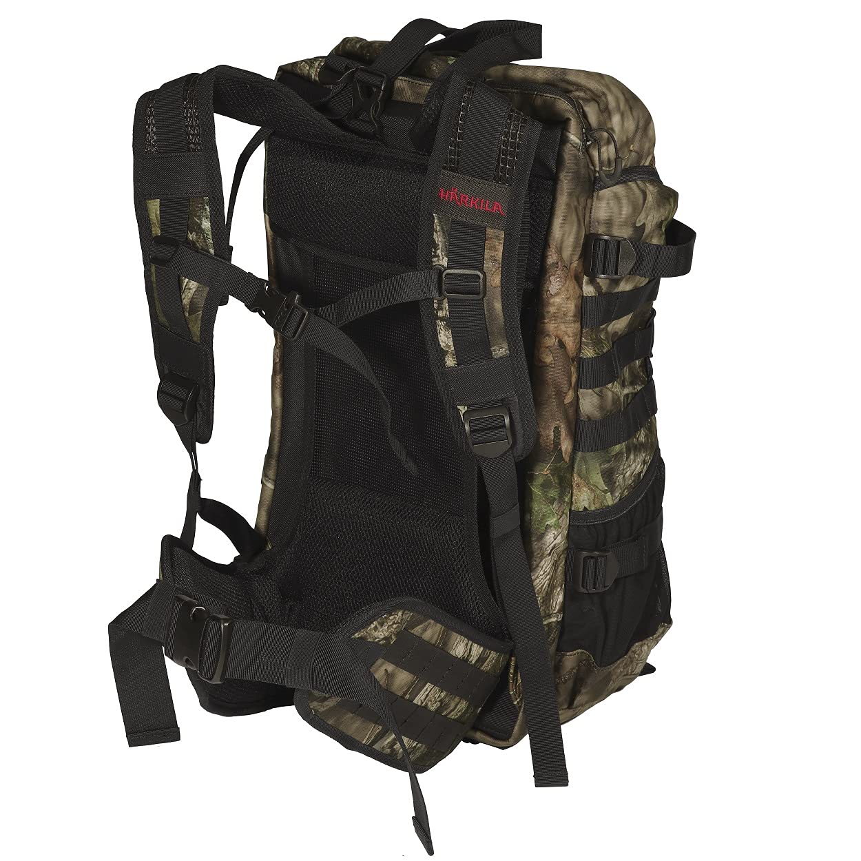 Härkila Moose Hunter 2.0 Jagdrucksack 36 Liter mit Gewehrhalter - Pirschjagdrucksack wasserabweisend Camouflage - Rucksack für die Jagd mit Beckengurt