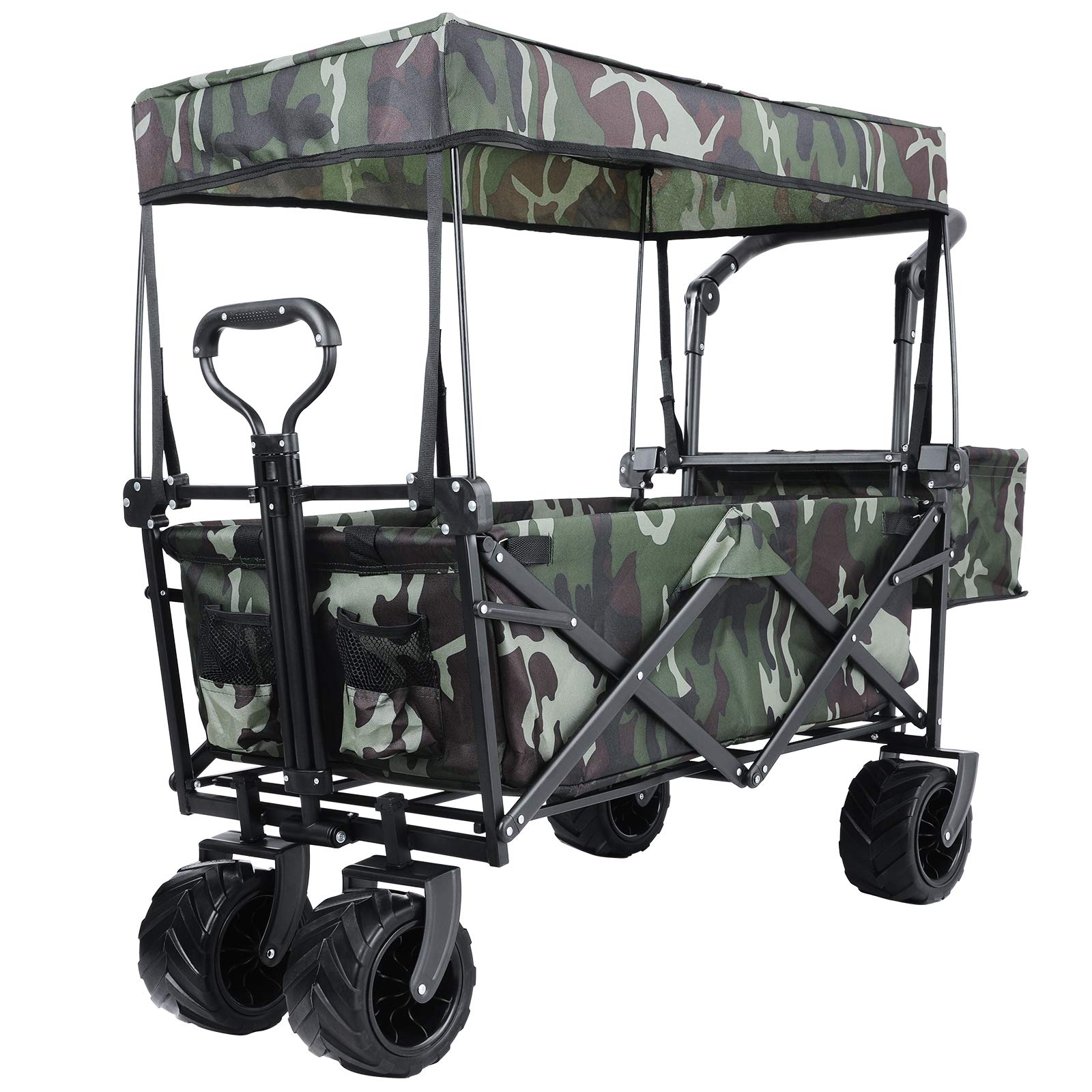 Buy Push and Pull Collapsible Utility Wagon, Heavy Duty Folding