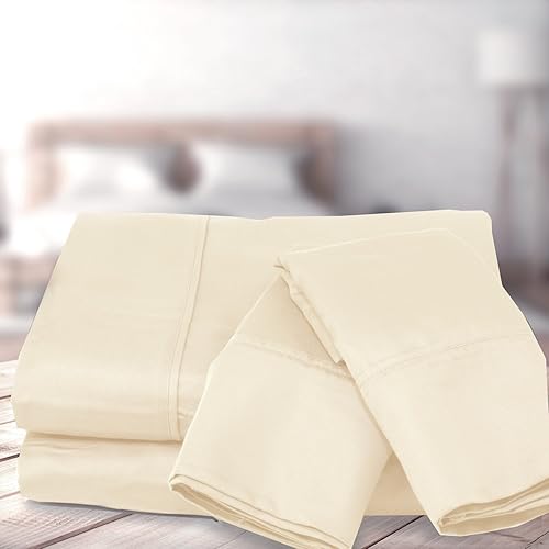 Miniatura 2 de Hotel Exclusive Juego de sábanas 1000IVQ 1000 CVC, marfil, tamaño Queen