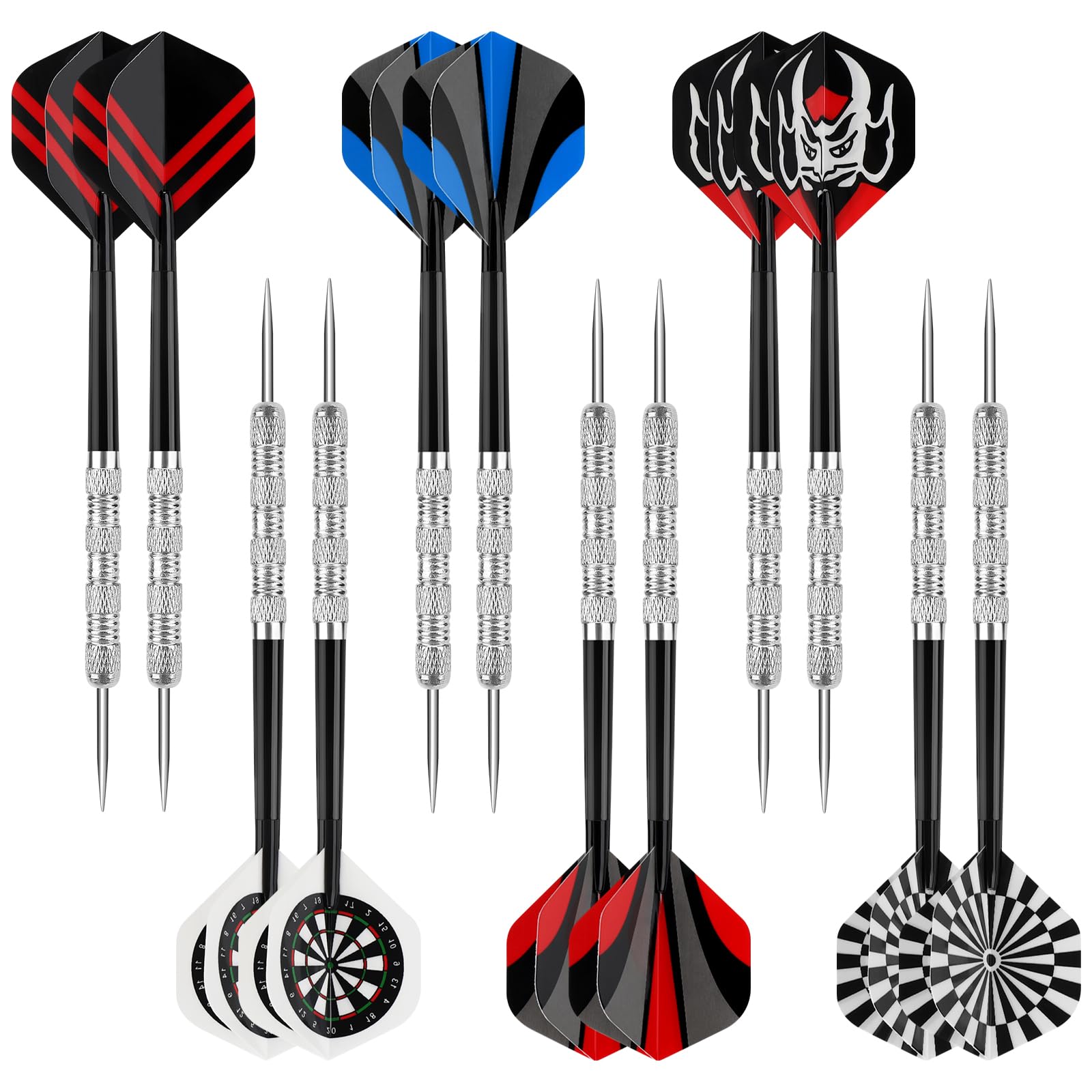 Accmor Metal Tip Darts, Steel Tip Darts, 14 Grams Professional Metal Darts, Darts Metal Tip Set, Metal Darts for Dartboard