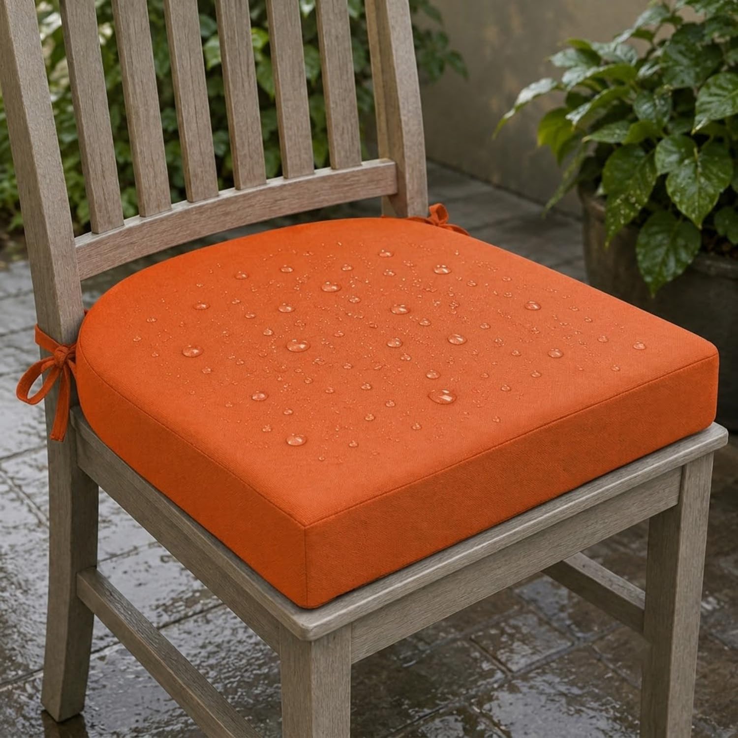 Galette de chaise extérieur imperméable en mousse à mémoire de forme
