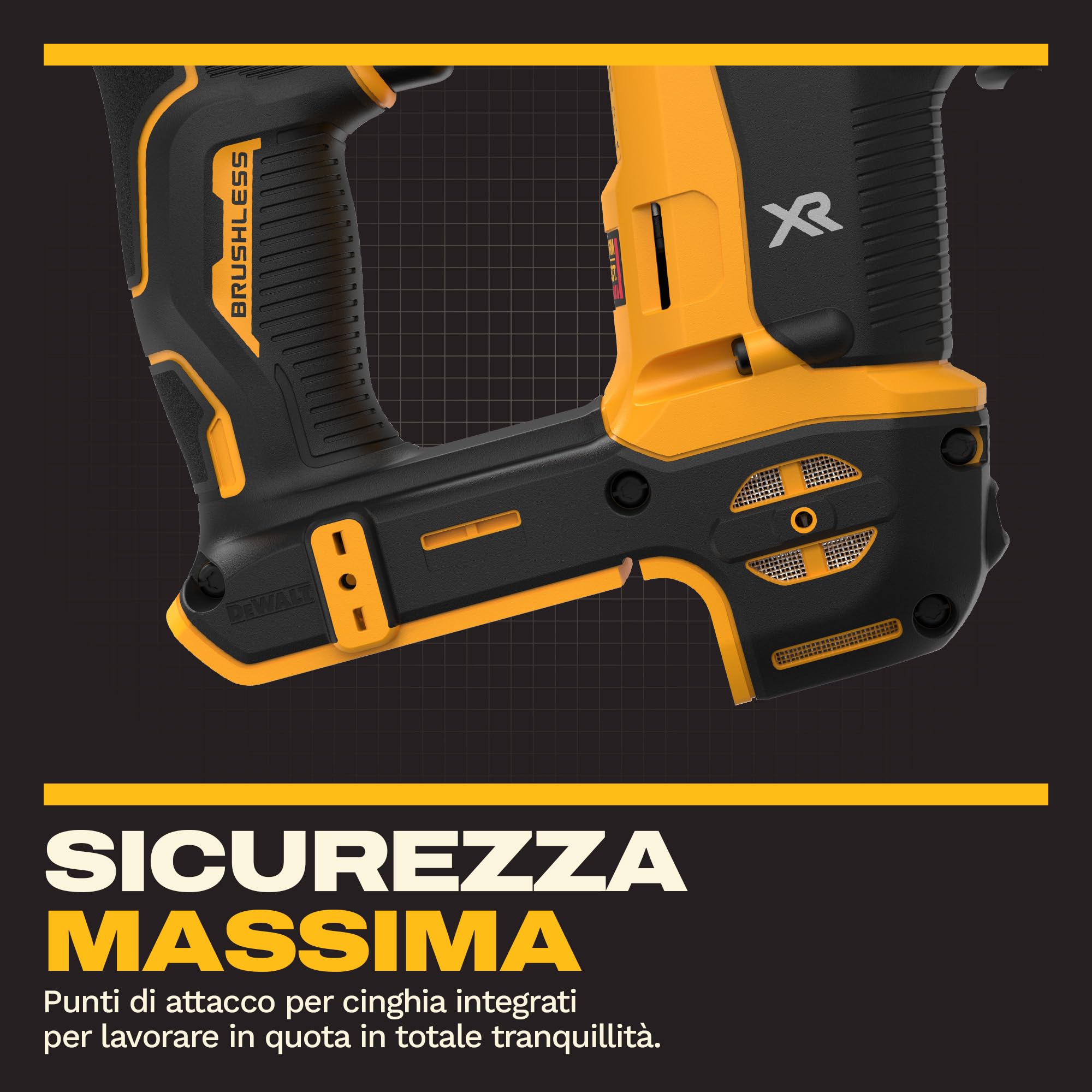DEWALT Trapano a percussione 18V XR SDS PLUS 16mm, solo utensile, DCH172N-XJ