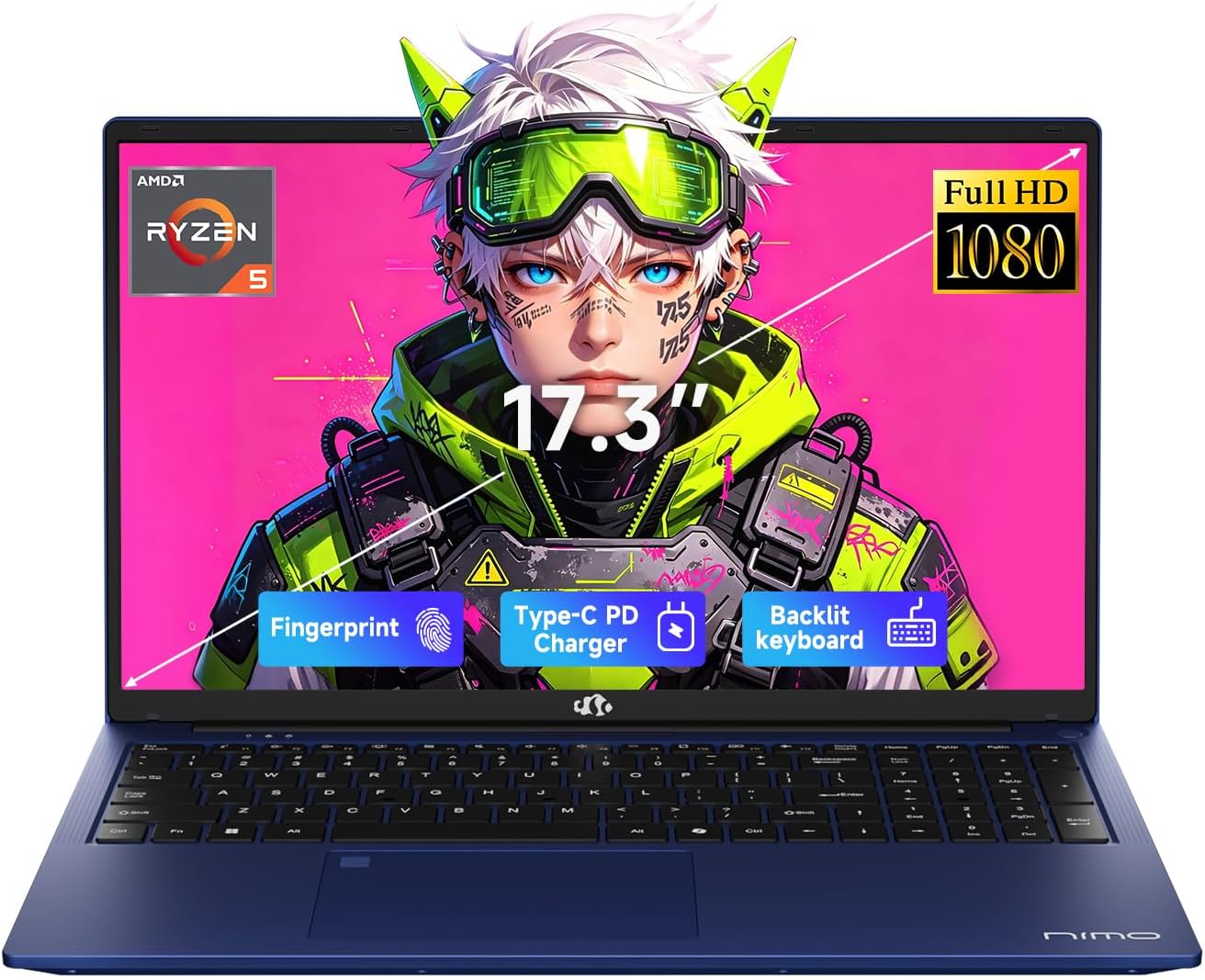 NIMO 17.3″ FHD Gaming Laptop,...