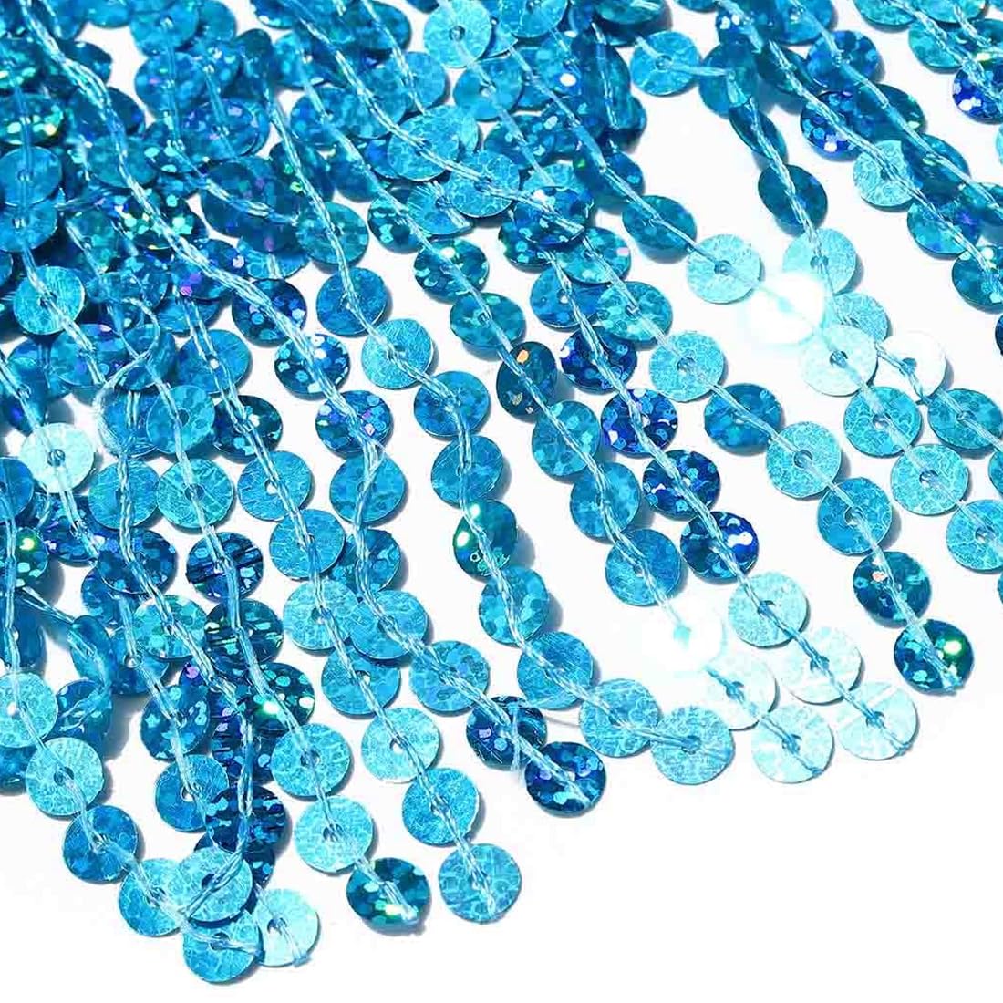 Top de Danza del Vientre para Mujer con Lentejuelas y Borlas, Sujetador de Rendimiento (Azul)