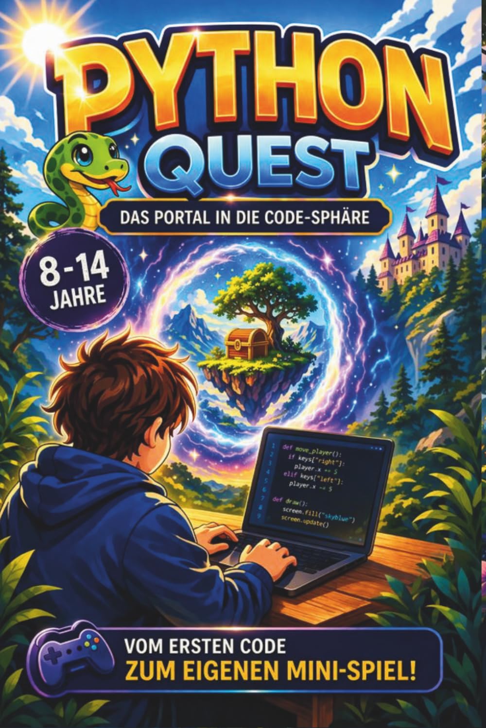 Python Quest – Das Portal in die Code-Sphäre: Vom ersten Code zum eigenen Mini-Spiel – Programmieren lernen mit Python ohne Vorkenntnisse | Ideal für ... und Anfänger (Python Quest – Die Code-Sphäre)