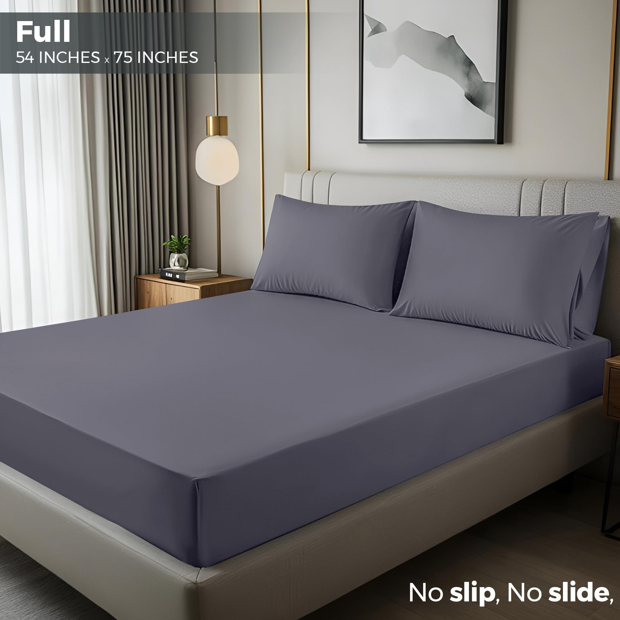 Close-up of the brushed microfiber texture on the Utopia Bedding fitted sheet.