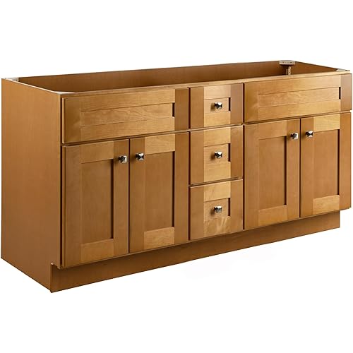 Design House Brookings Bathroom Vanity Cabinet, 60 x 21, Modern Birch