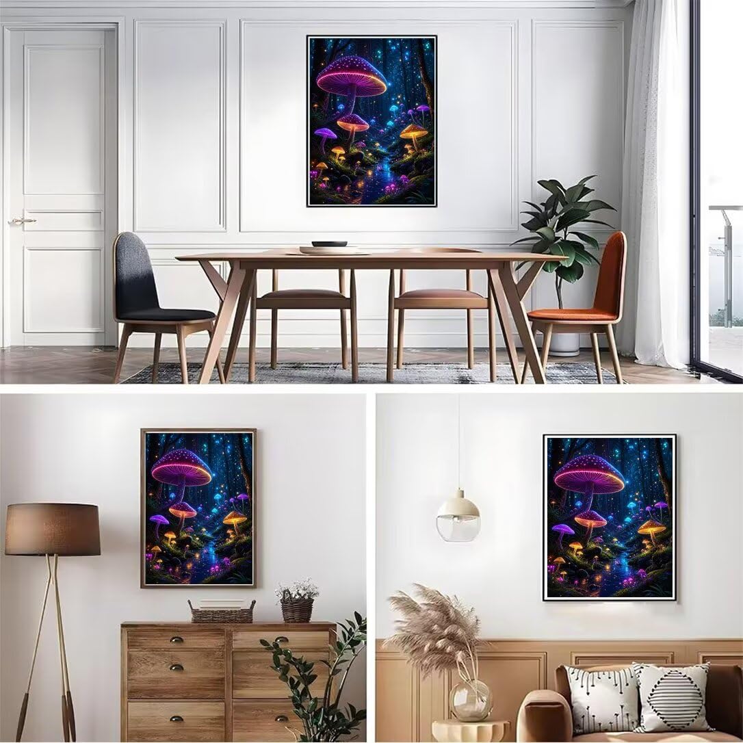 Diamond Painting Champiñón, Manualidad Creativa y Relajante 80x100cm C8-150