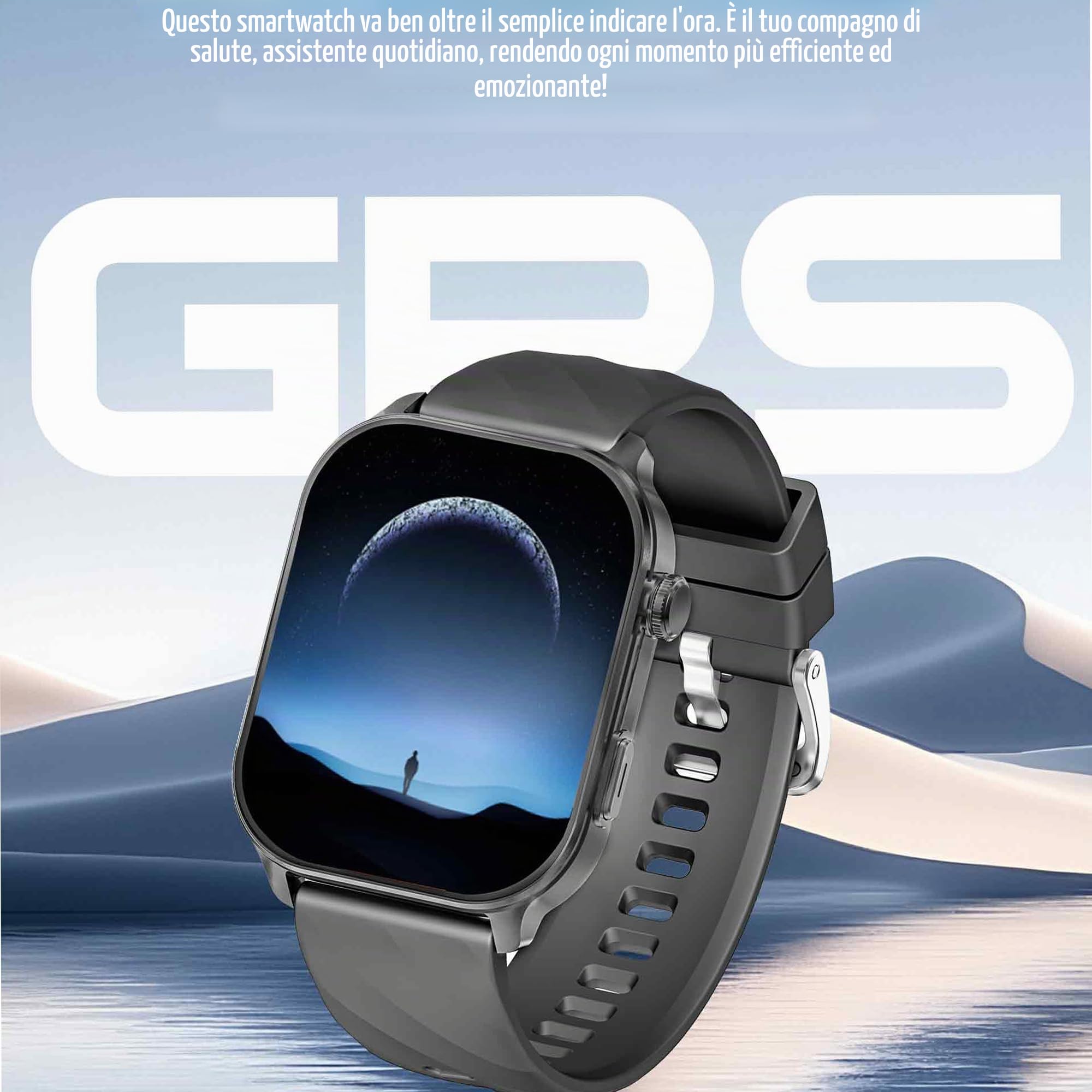 AMOLED - Smartwatch da donna e da uomo con chiamate e Whatsapp, 2,01", con 123 modalità sportive, SpO2, sonno, impermeabile fino a 5 ATM, per Android e iOS (oro rosa)