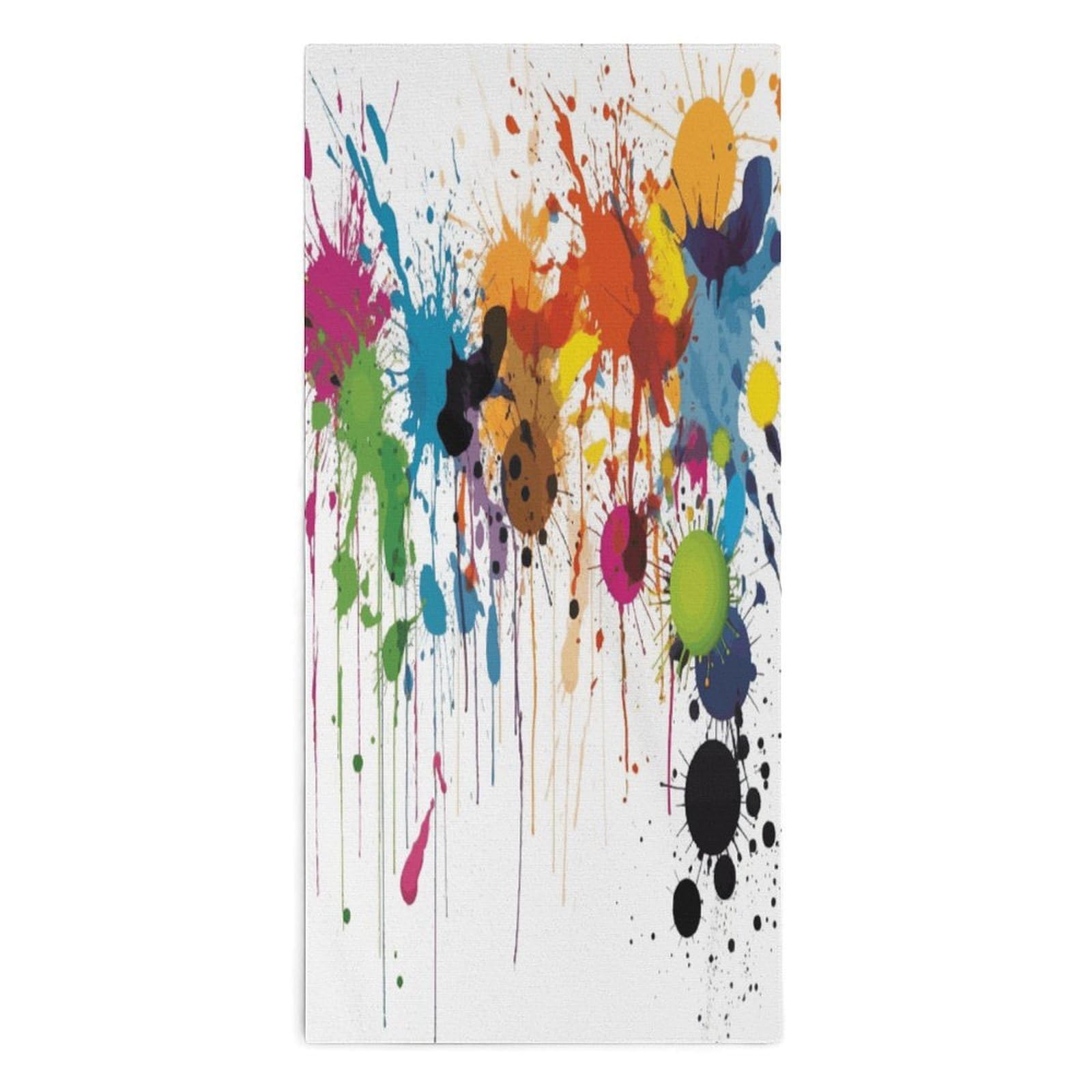 YUXBVKRS Abstract Paint Hand Towels for Bathroom 14x29 Inch