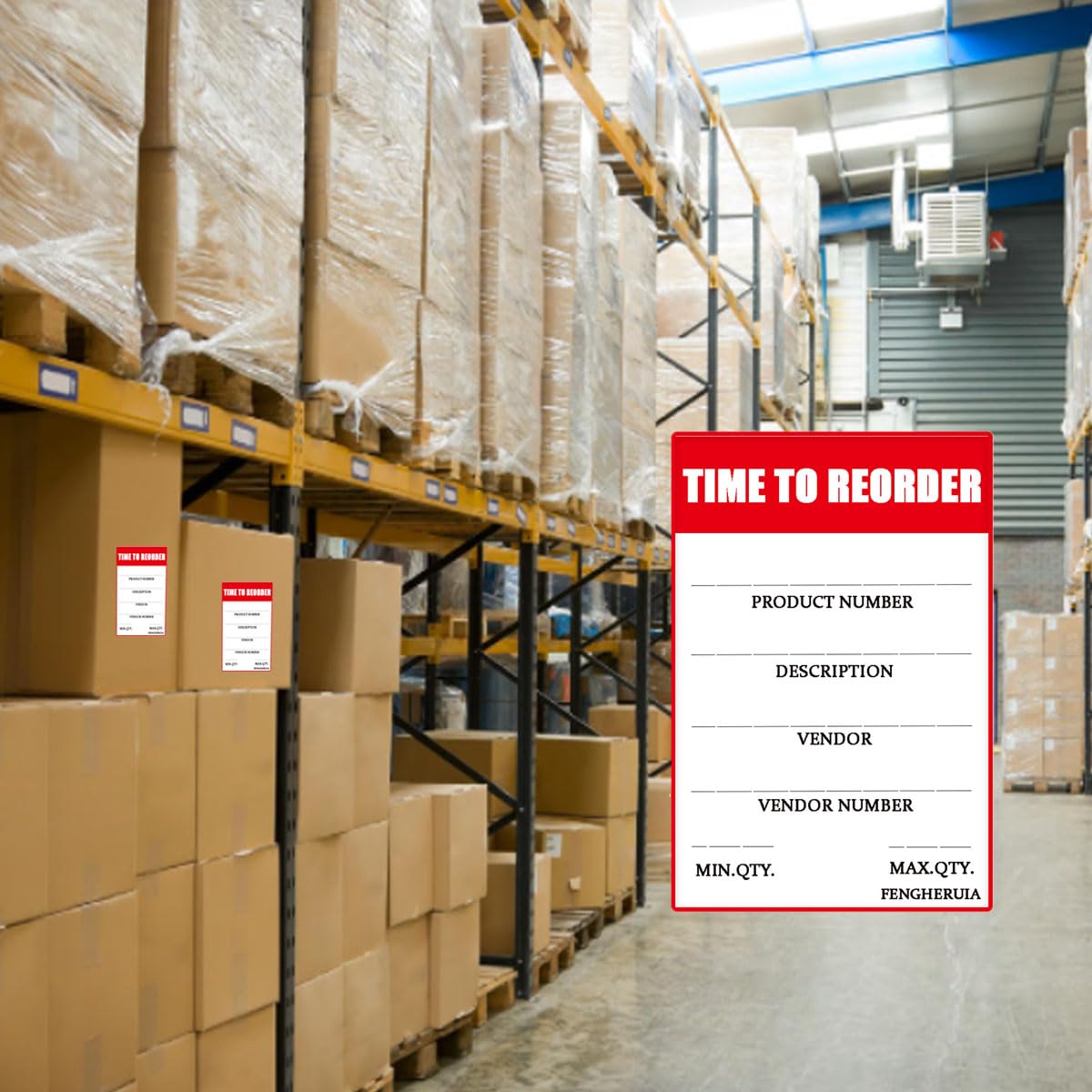 Warehouse Inventory Management Time To Reorder Inventory Tags - 2.5x3.5 ...