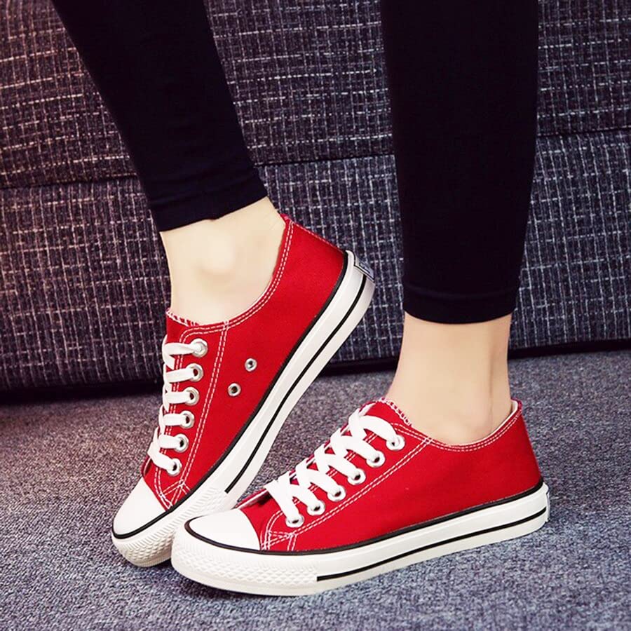 Image of Stylish Trendy Lightweight Canvas Casual Mid Top Sneaker Shoes for Women & Girls