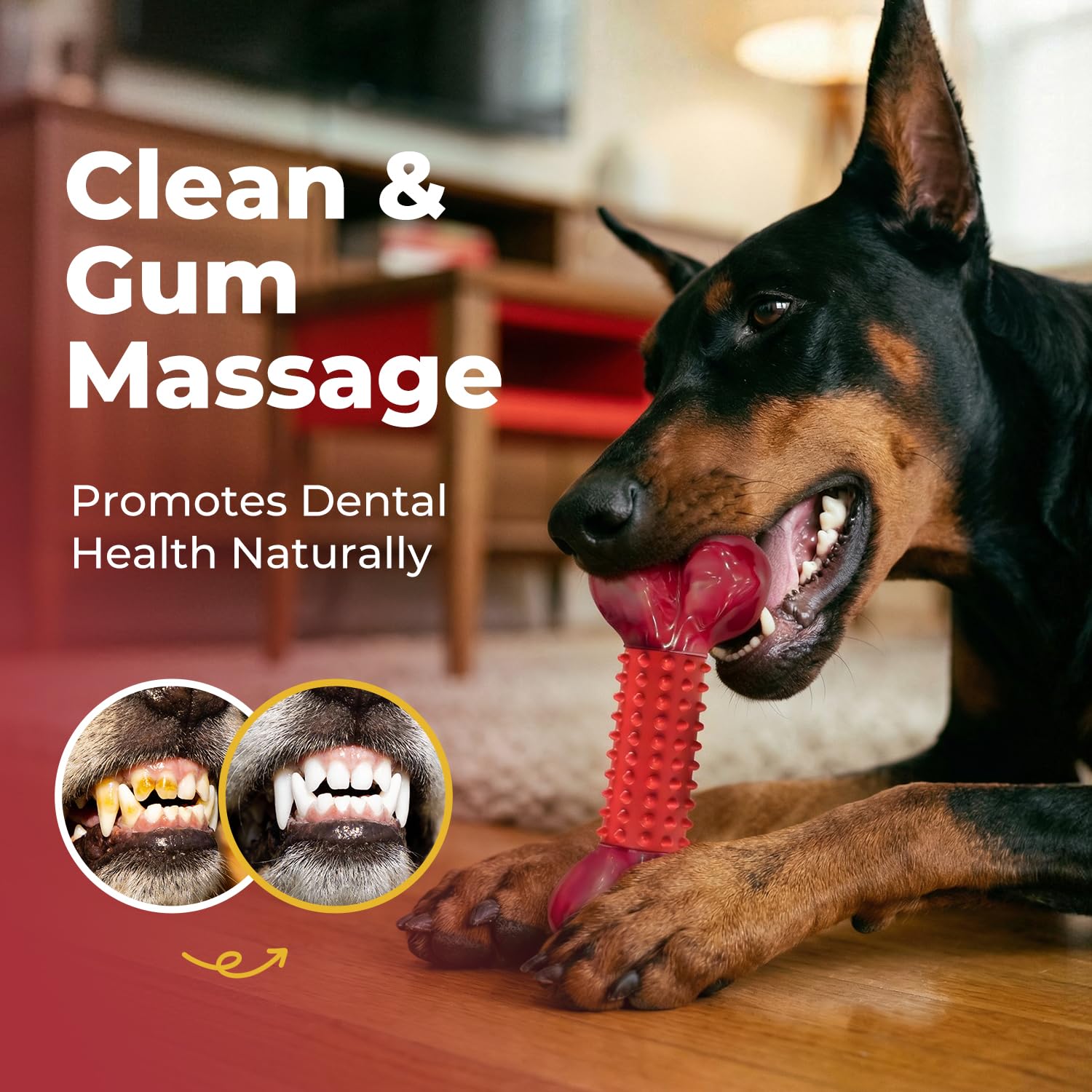 Apasiri Tough Dog Toys for Aggressive Chewers Beef Flavor: 8" Dog Chew Bone for Large Breed, Nylon & Rubber Chew Toy for Medium Large Dogs