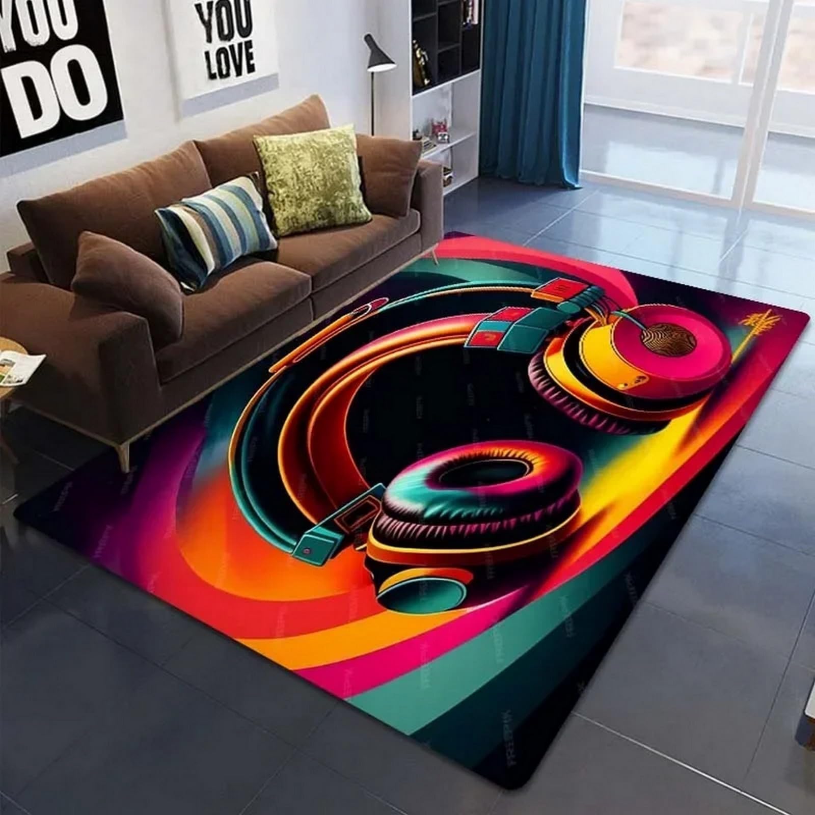 Kinderteppich 3D Wohnzimmerteppich rutschfest Dj-Musik Singt Keyboard Teppiche Jungen Und Mädchen Spielteppich Kinderzimmer Teppich 180 X 280 cm - Leicht Zu Reinigen-5775403216