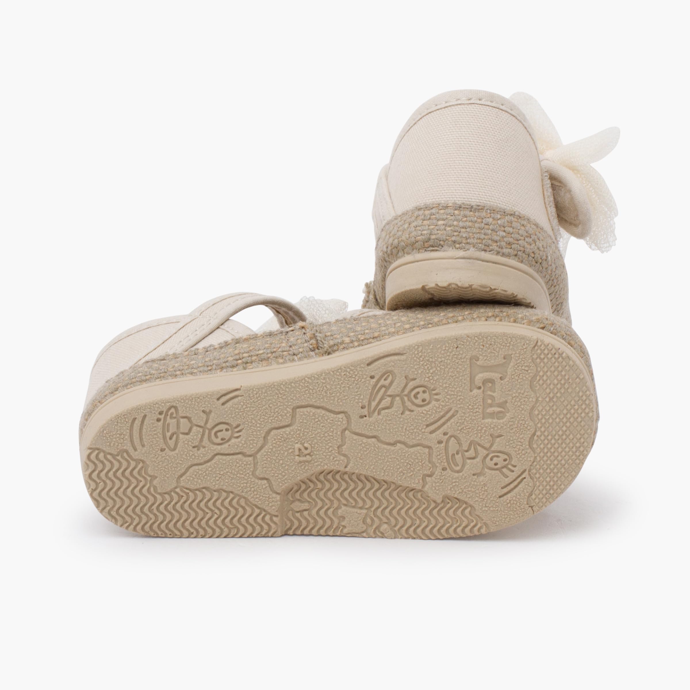 Pisamonas Espadrillas Bebè Suola Sottile Fiocco in Tulle