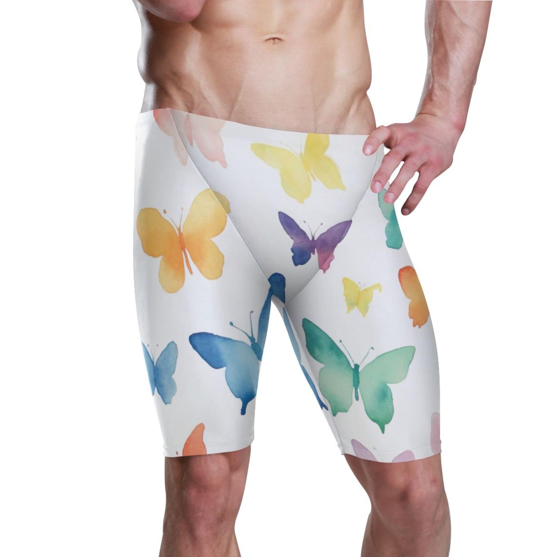Color Butterfly Men's Swimsuit Swim Jammers L B0401700