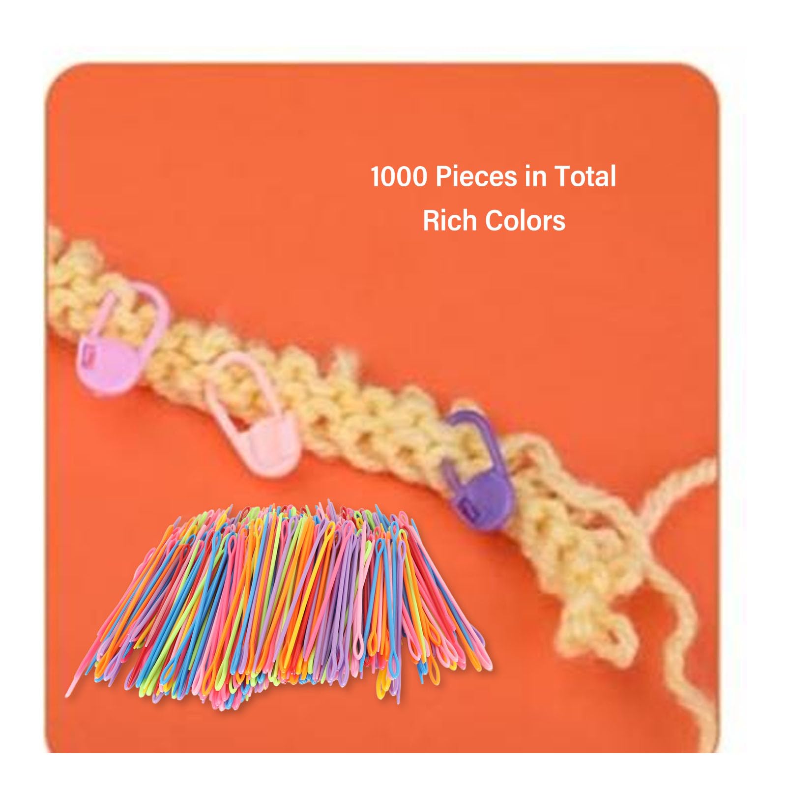 1000 Pezzi Aghi da Cucito in Plastica, Aghi per Filati di Plastica con Occhia Grande da 5,9 Pollici, Aghi da Cucito per Filati Colorati, Aghi per Allacciatura di Sicurezza