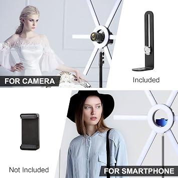 GVM Ring Light Kit with Tripod, 90W LED Circle Light with Detachable Light Bars Adjustable 3200K~5600K CRI 97+ Dimmable Bicolor LED Video Light for YouTube/Makeup/Vlogs/Live Streaming