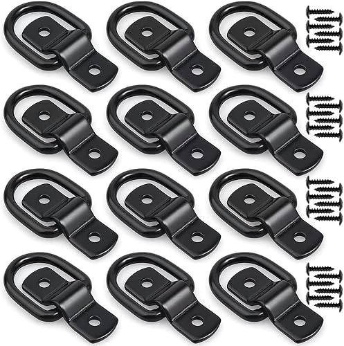 Anillos en D de 14 de pulgada, anillo de anclaje de superficie, anillos de amarre para remolques de carga, soportes de suspensión de carga, para