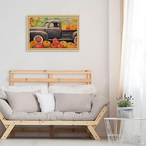 Miniatura 6 de Pumpkin Fall Truck Jigsaw Puzzles 500 Pieces for Adults,Learning Educational Puzzles,Difficult and Challenge Families Toys with Mesh Storage Bag