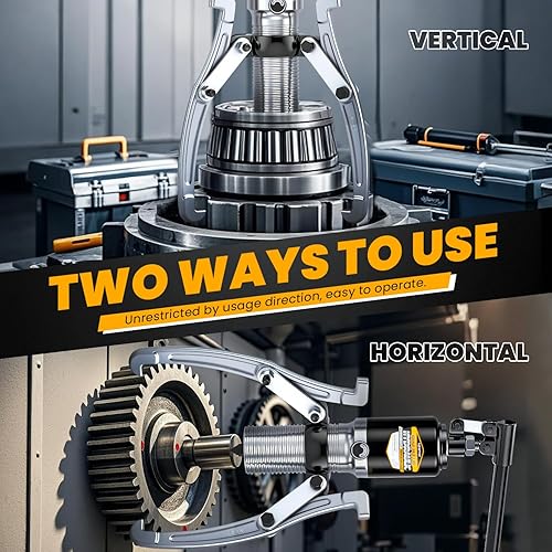 Miniatura 4 de NEWTRY Extractor de engranajes hidráulicos de 20 toneladas, separador de tracción de 2 o 3 tiradores de mandíbula ajustables vertical y