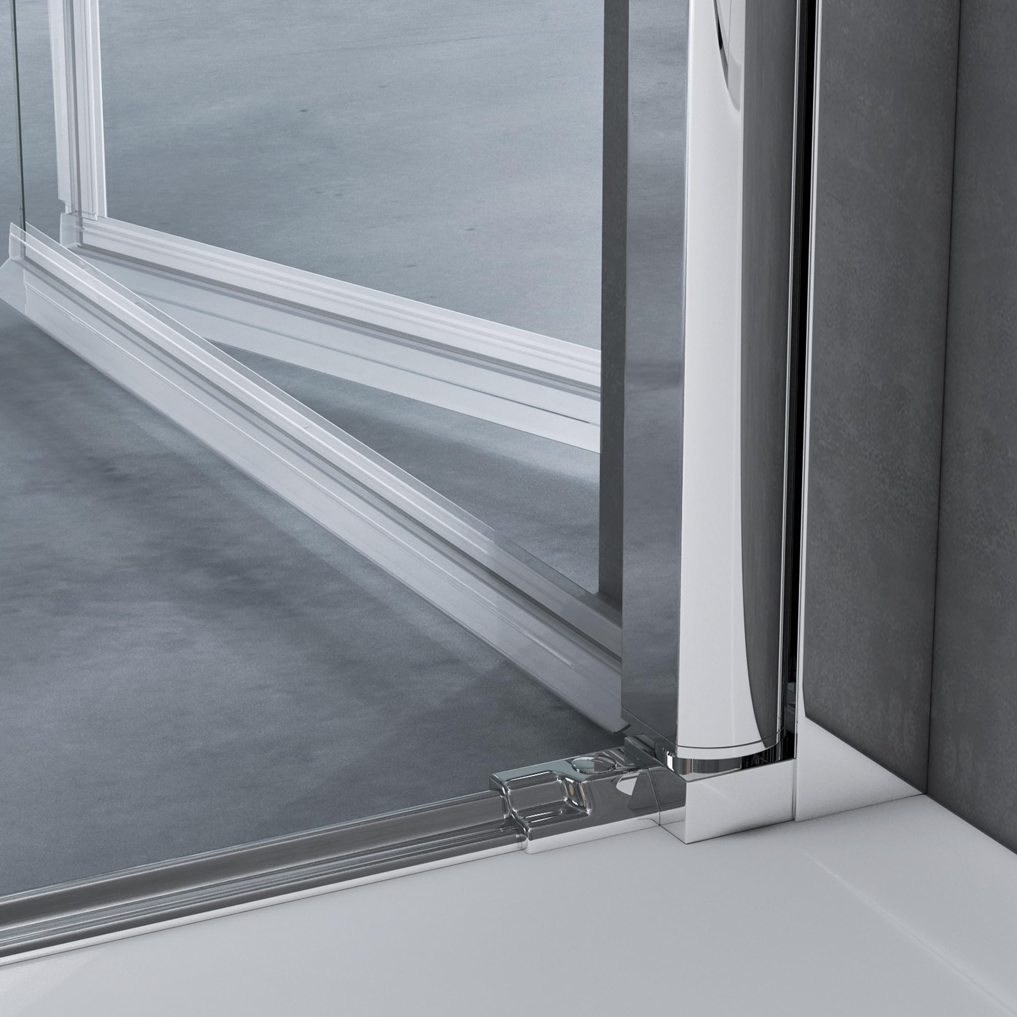 Mai & Mai Cabine de douche Paroi de douche 90x90x195cm Verre de Sécurité Trempé de 8mm avec Revêtement Nano Rav37-Plus