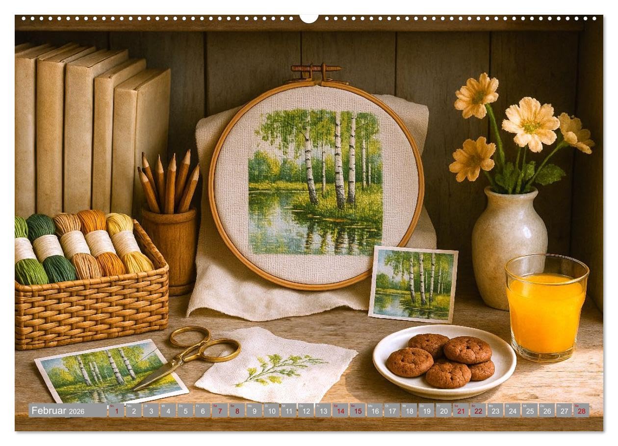 Regale voll Kreativität (hochwertiger Premium Wandkalender 2026 DIN A2 quer), Kunstdruck in Hochglanz: Regale voller Handwerk, Leben, Geschichten und kleiner Wunder (CALVENDO Hobbys)
