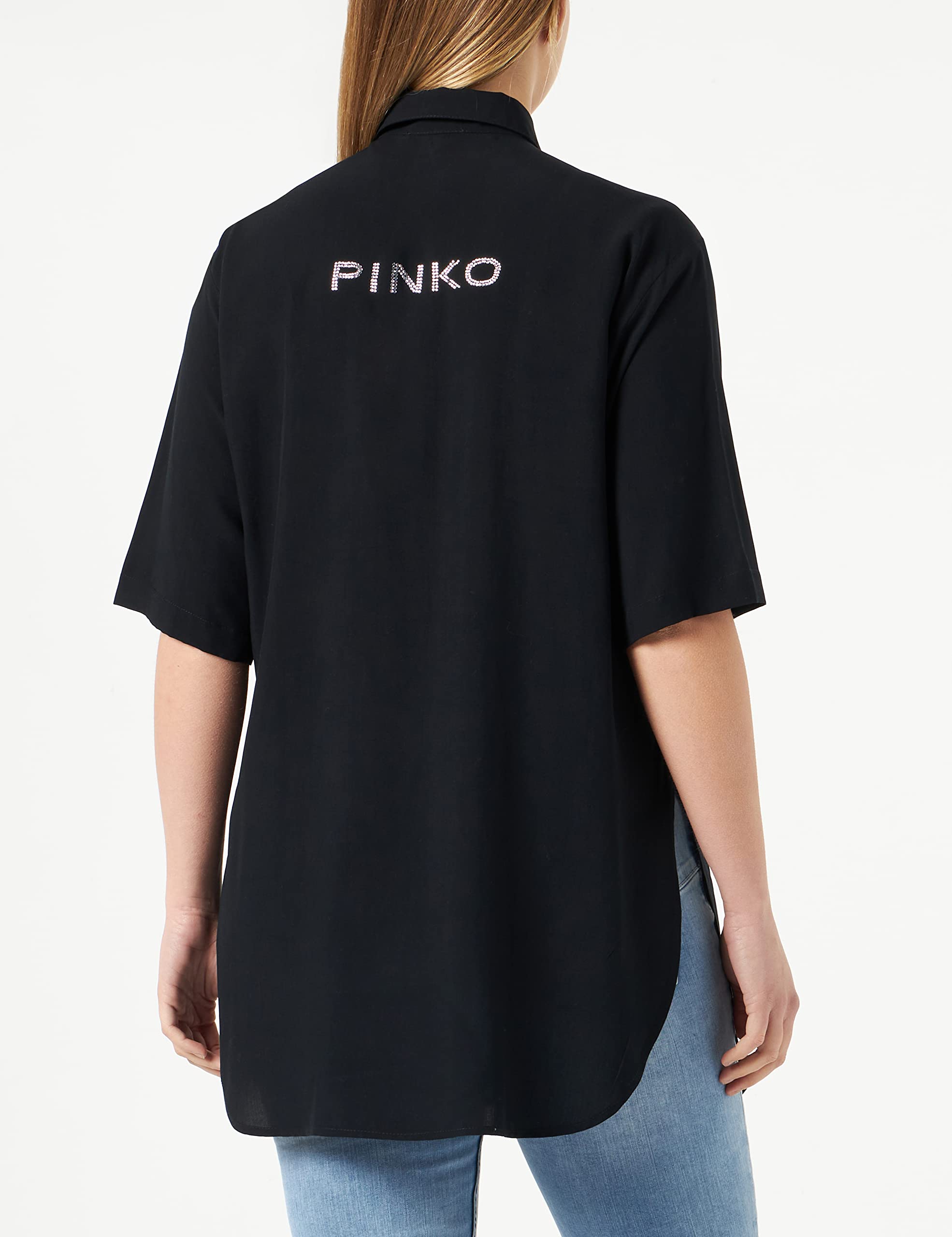 Pinko Osłona - w górę Kobiety Giungla Camicia Tela Viscosa L