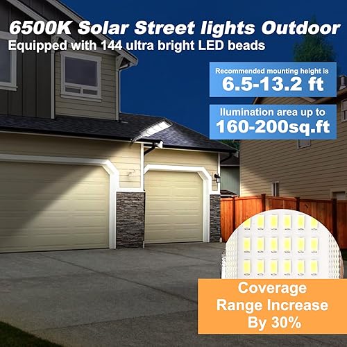 Miniatura 4 de Luces solares impermeables para exteriores, paquete de 2 unidades, luz solar de inundación con sensor de movimiento para exteriores, luz LED de