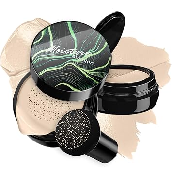 Mushroom Head Air Cushion CC Cream Foundation - Moisturizing Concealer for Even Skin Tone - Makeup Base Primer #01 Ivory White