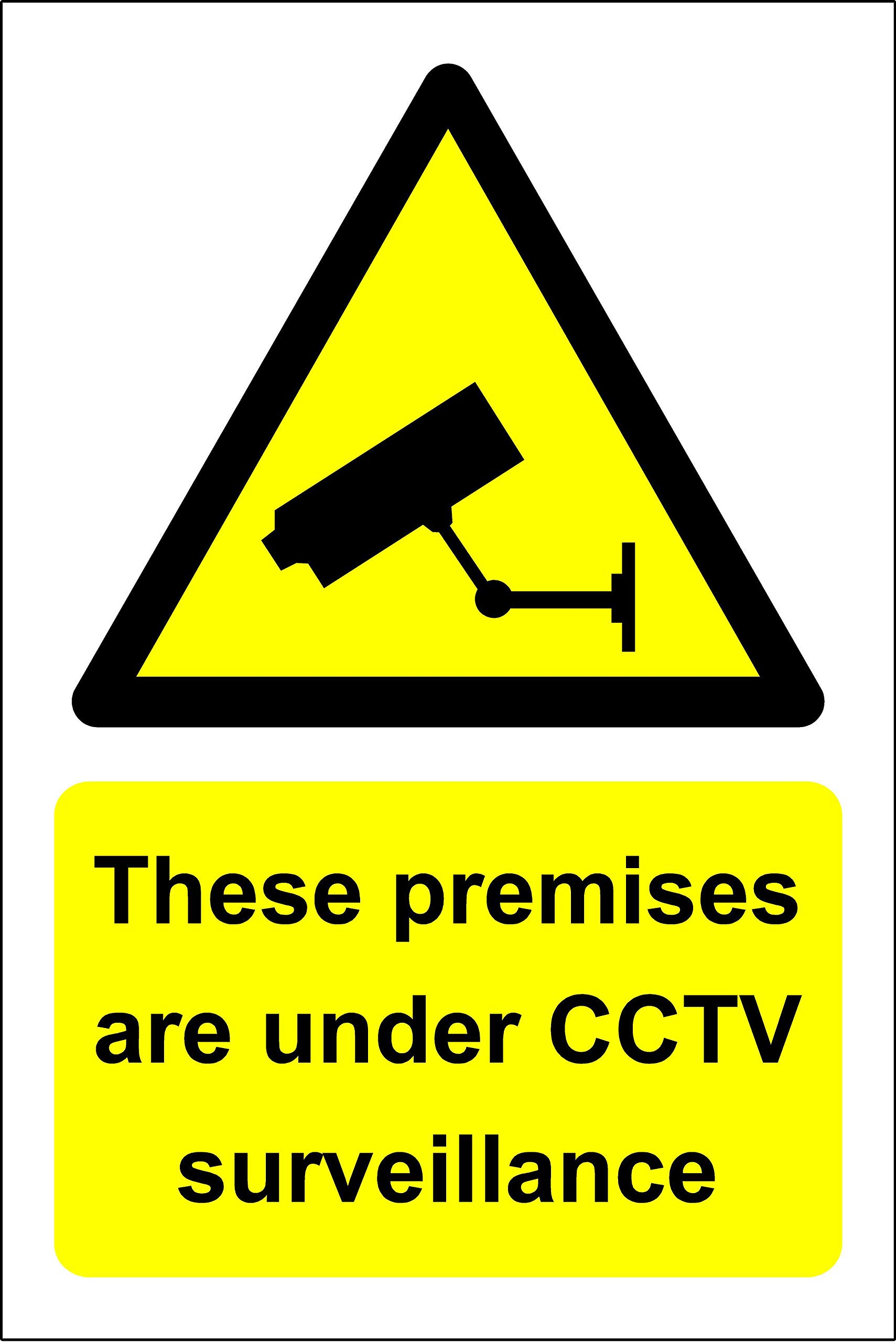 Kpcm Display Ltd These Premises Are Under Cctv Surveillance Safety Sign - 1.2Mm Rigid Plastic 200Mm X 150Mm