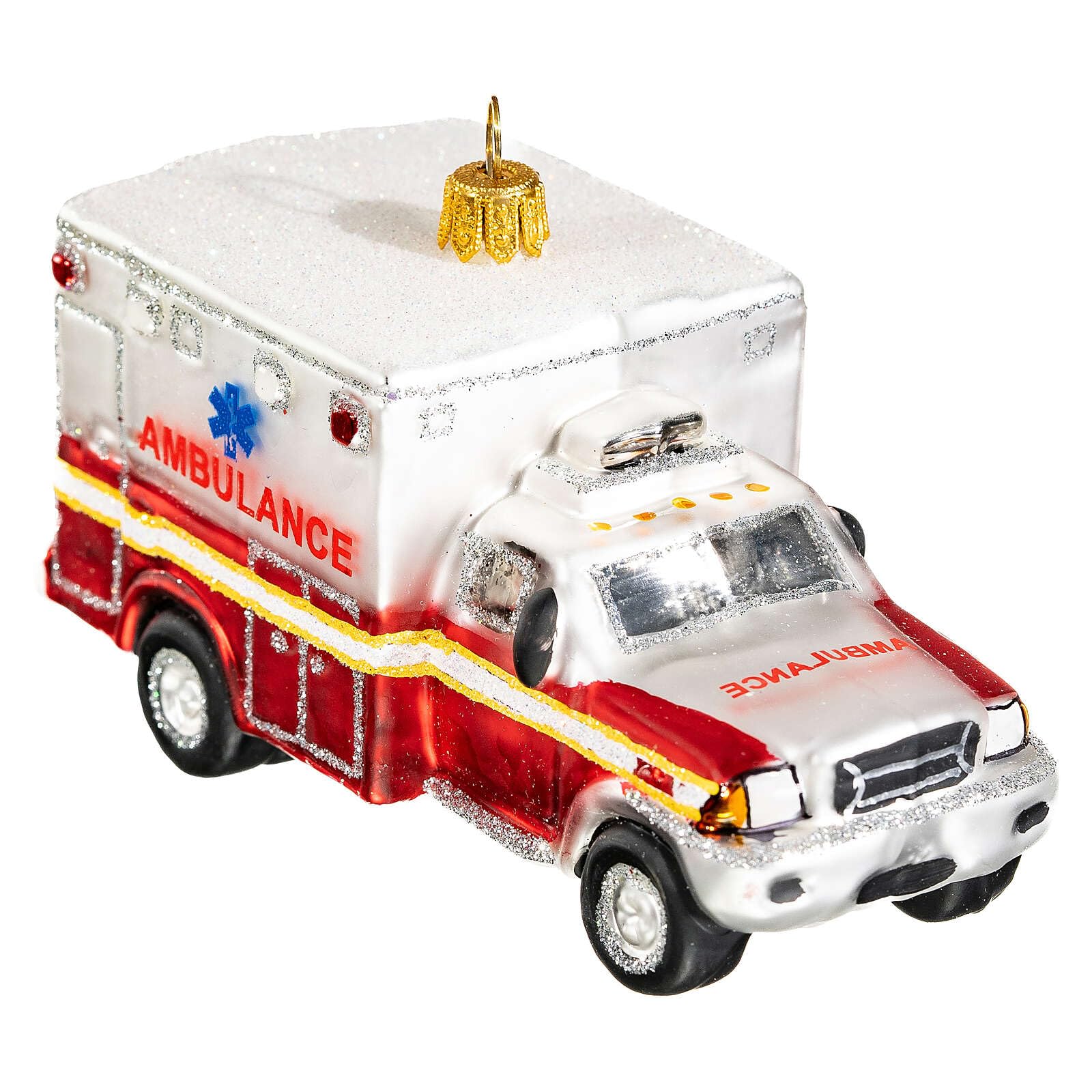 Holyart Ozdoby choinkowe ze szkła dmuchanego: Ambulans NYC ozdoba szkło dmuchane na choinkę
