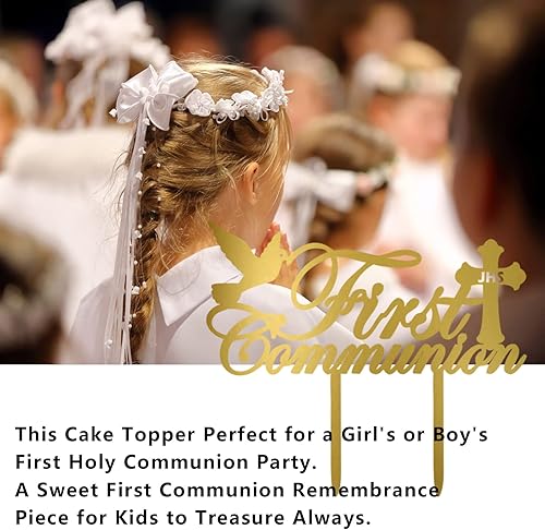 Miniatura 3 de Decoración para tartas de la primera comunión, acrílico reutilizable, decoración de pastel de primera comunión, bautizo para niños