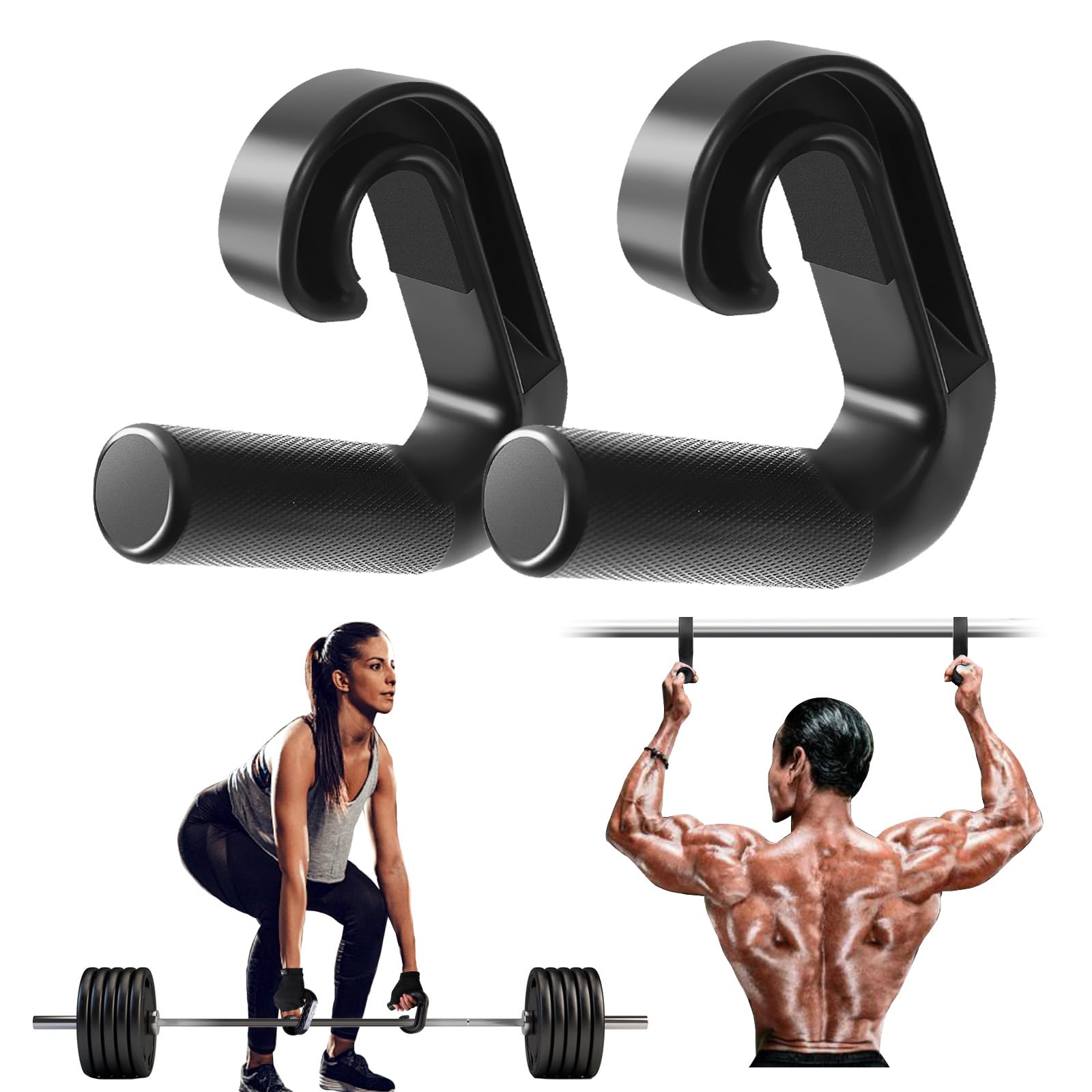 Neutral Grip Pull Up Handles - Heavy Duty Multi-Purpose Handles for Pull Ups Deadlifts - Ergonomic Workout Handles