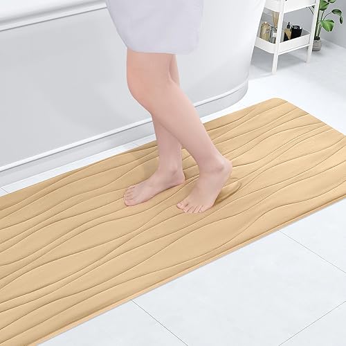 Miniatura 141 de Buganda - Alfombra de baño de espuma viscoelástica 24x16, tapetes de baño extra suaves y absorbentes, antideslizantes y lavables a máquina para el