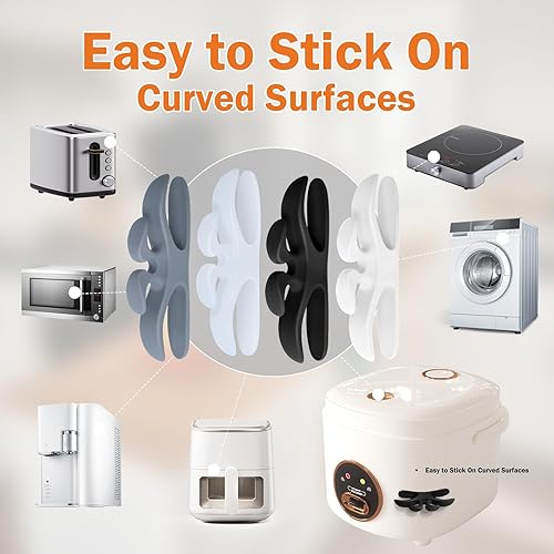 Miniatura 4 de Paquete de 4 organizadores de cables para electrodomésticos de cocina, organizador de alambre para electrodomésticos, envoltura de alambre para