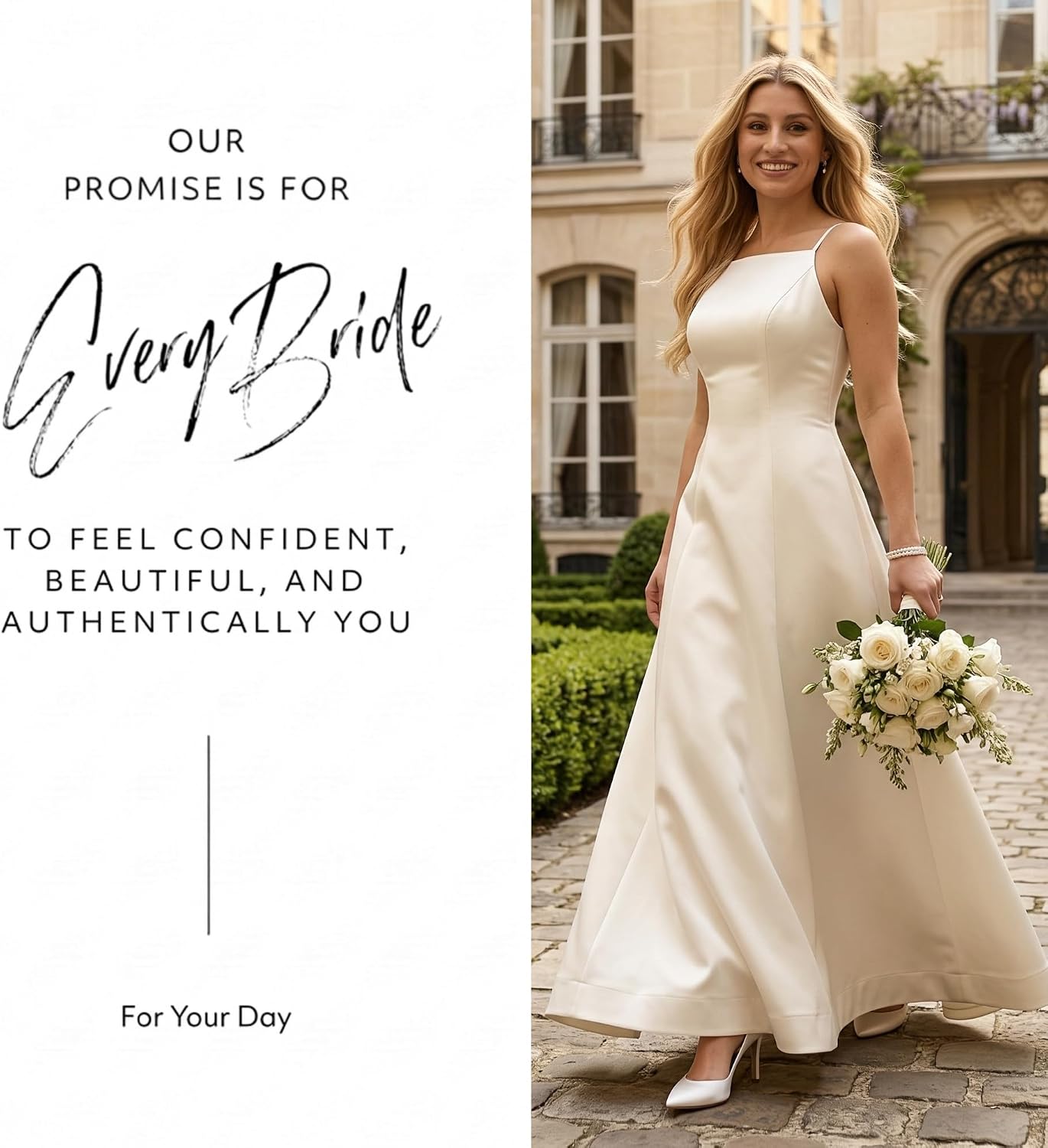David's Bridal Satin A-Line Open Back Wedding Dress