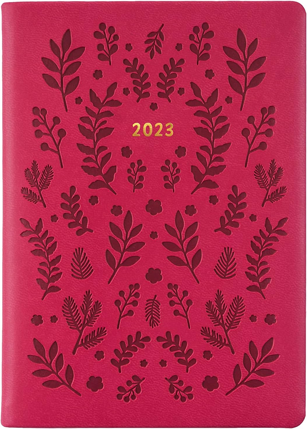 Letts Woodland A6 week to view 2023 diary - pink