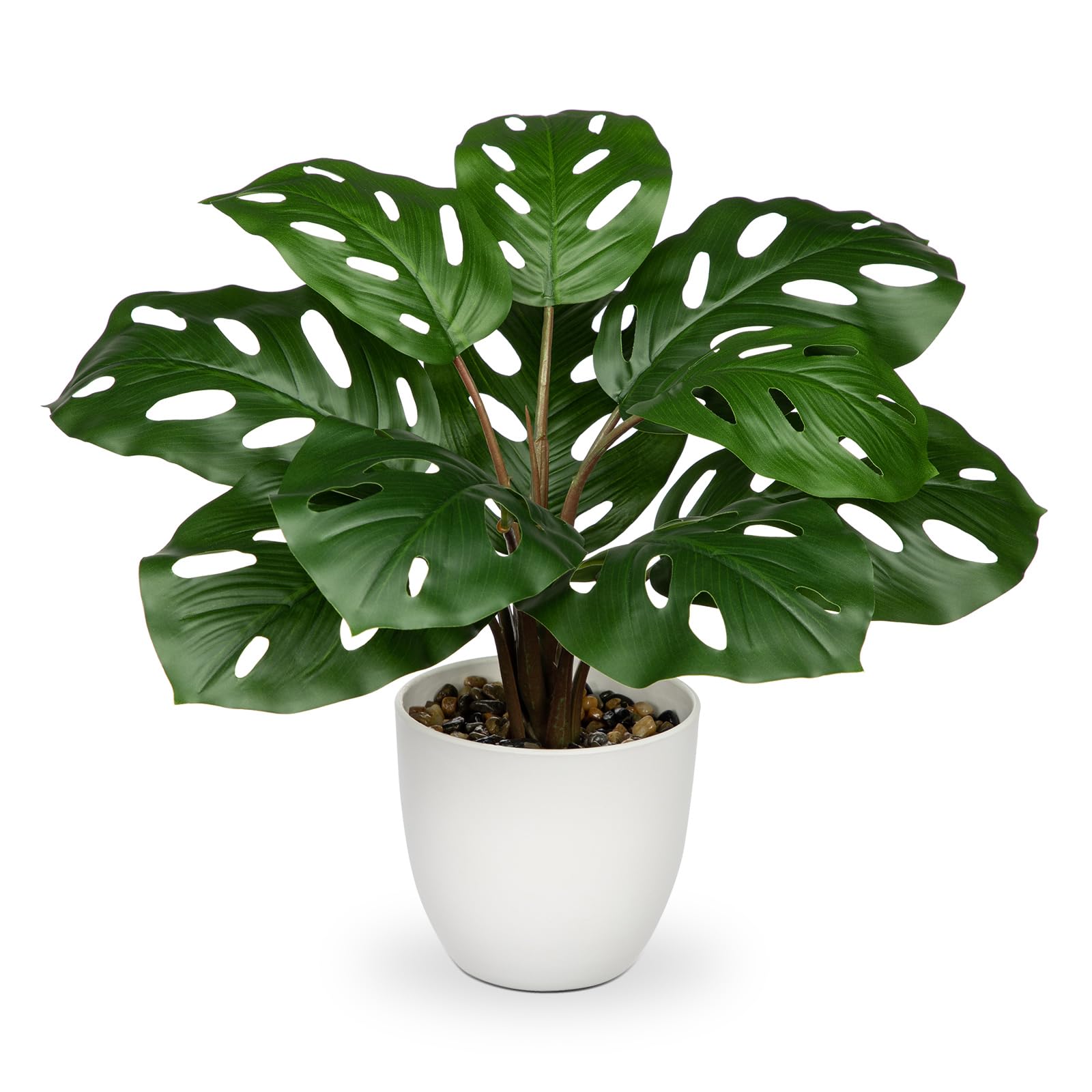 Amazon.de: Hollyone Kunstpflanze Klein, 30 cm Monstera Pflanze Knstlich  mit Topf, Kunstpflanzen Wie Echt, Geflschte Pflanze fr Badezimmer Deko  Wohnzimmer Schlafzimmer Tischdeko
